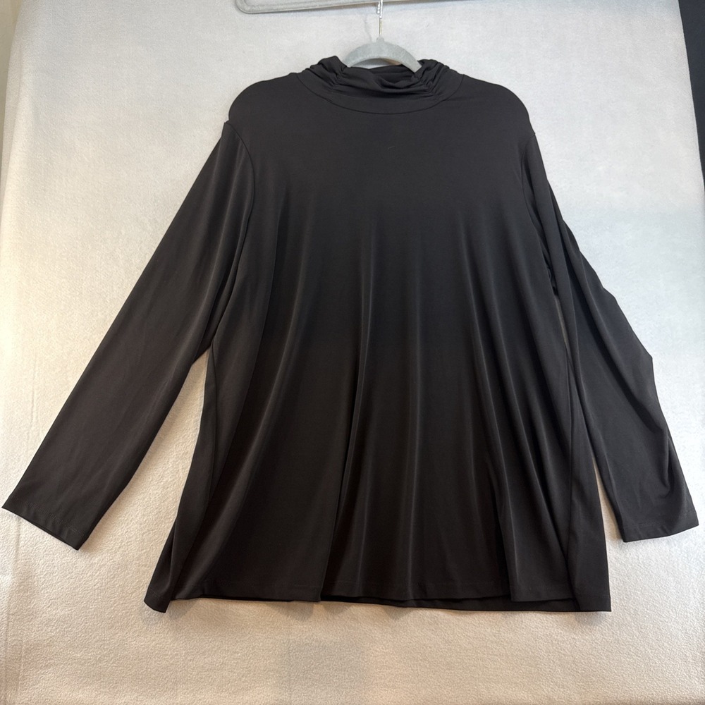 Susan Graver Modern Essentials, Plus 1X, Turtleneck, Longsleeve